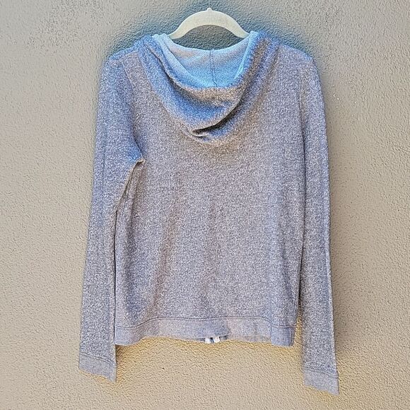 Roxy Heathered Dark Grey Space Dye Zipup SM - Picture 2 of 9